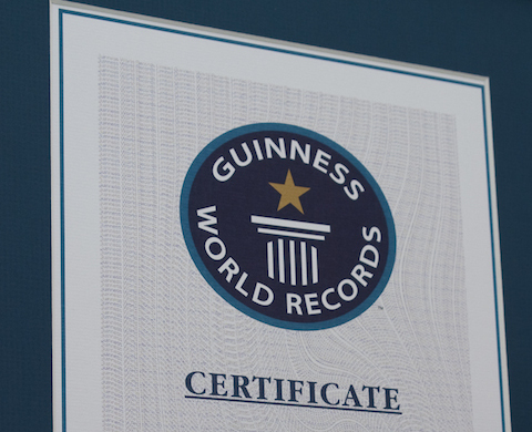 Guinness World Record Certificate