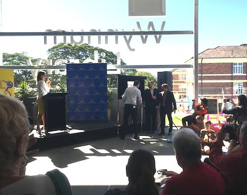 library plaque unveiling