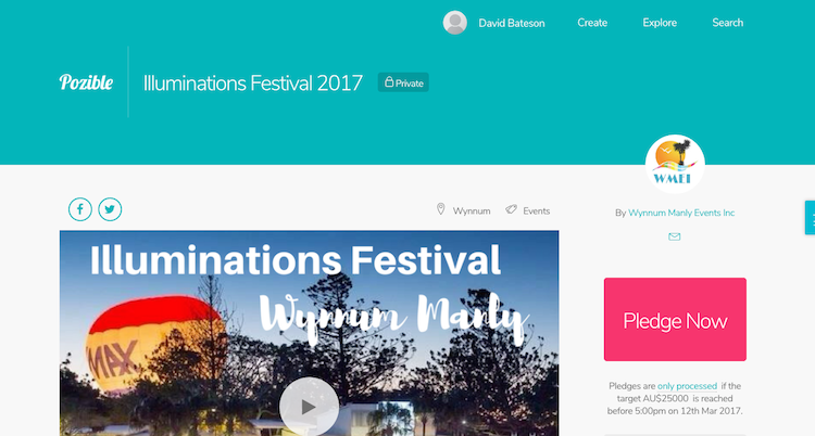Illuminations Festival crowdfunding page